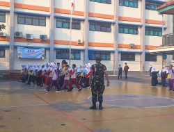Tanamkan Jiwa Nasionalisme, Babinsa Koramil 07/KB Beri Pembekalan Wasbang di SMPN 219