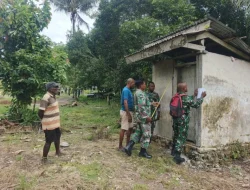 Wujud Nyata Mengabdi, TNI-Rakyat Bersatu Bangun MCK di Kampung Sesor via TMMD 129