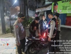 WUJUDKAN PROGRAM BEKASI ON THE SPOT, POLSEK JATIASIH RUTIN GELAR RAZIA STASIONER DAN PATROLI WILAYAH, ANTISIPASI KEJAHATAN JALANAN CIPTAKAN SITUASI AMAN DAN KONDUSIF