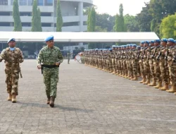 Kembali Dari Kongo, Satgas Kizi TNI Disambut Upacara Kehormatan di Mabes TNI Cilangkap