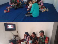 Akselerasi Penurunan Stunting, Babinsa Posramil Selopuro Dampingi Pemeriksaan Balita di Tegalrejo