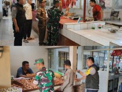 Pantau Stabilitas Harga Sembako, Babinsa Koramil 07/KB Serka Saidin Cek Pasar Tradisional