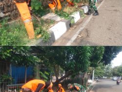 Karya Bakti Koramil 07/Kembangan, Serka Taufik H Bangun Kesadaran Warga Jaga Kebersihan Lingkungan