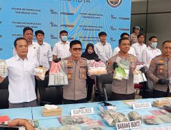Satresnarkoba Polres Metro Tangerang Kota  Ungkap 37 Kasus Narkoba, 44 Tersangka Terungkap
