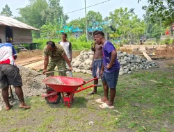 Percepat Aksesibilitas Warga, Satgas TMMD Ke-130 Kodim 1808/Mansel Kebut Pembangunan Jembatan